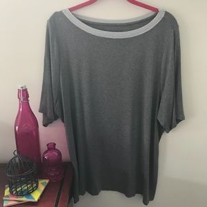 Lane Bryant - gray tee (with silver accent)